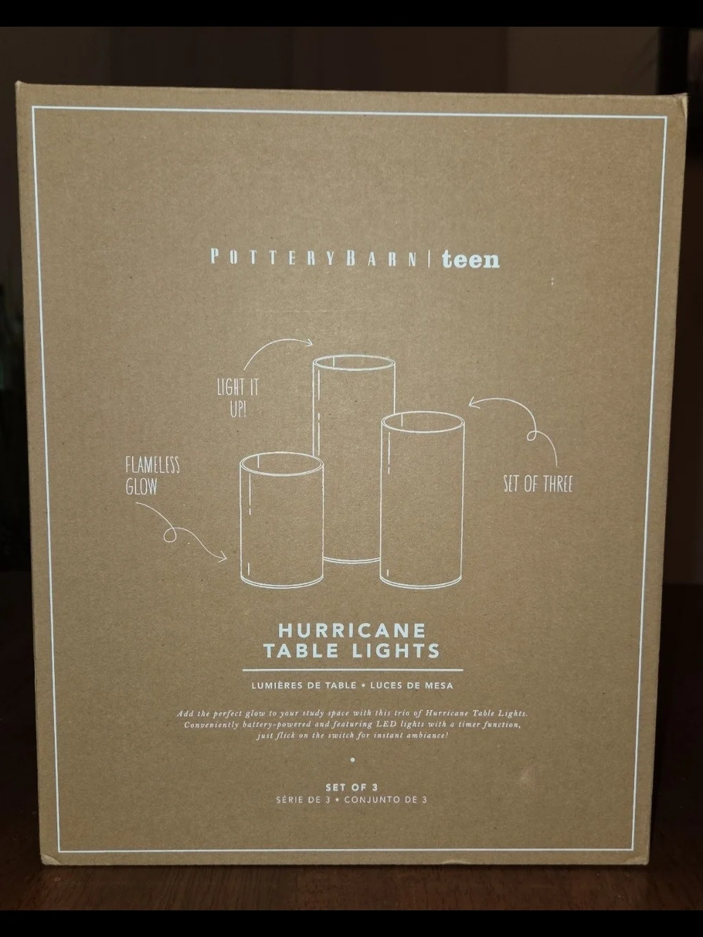 Pottery Barn Teen Magenta Constellation Hurricane Table Lights